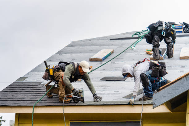 Professional Flat Roof Repair technician working in Bangor, WI